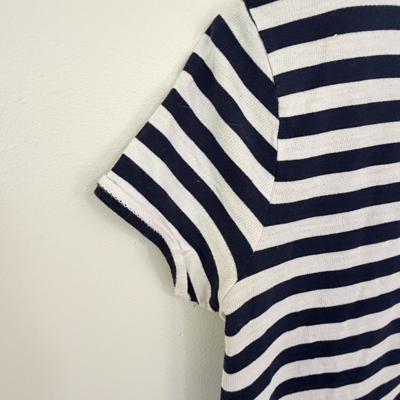 Sonoma Nautical stripe 100% cotton short sleeve dress blue white medium dress - Picture 5 of 6
